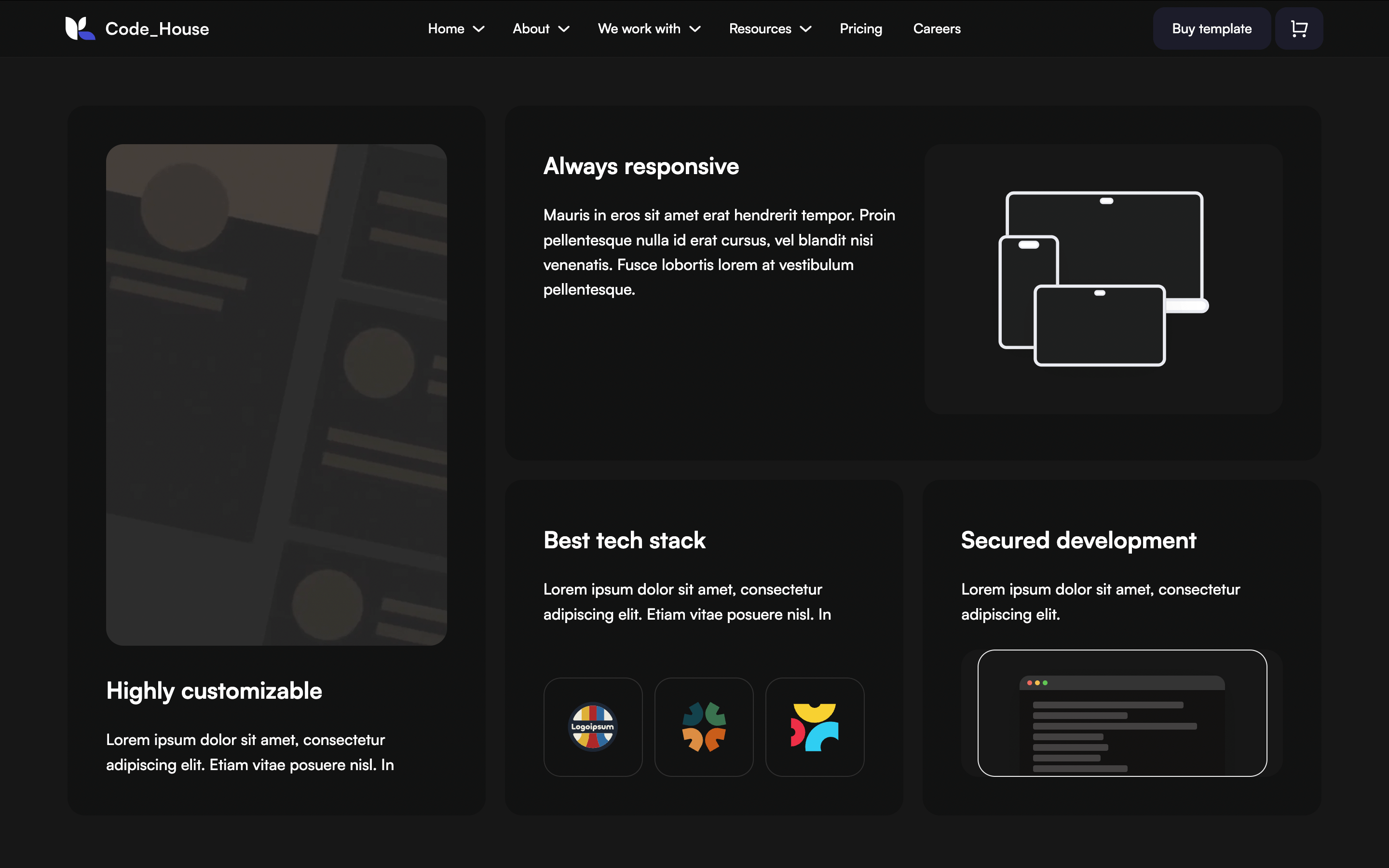 Webflow minimal template