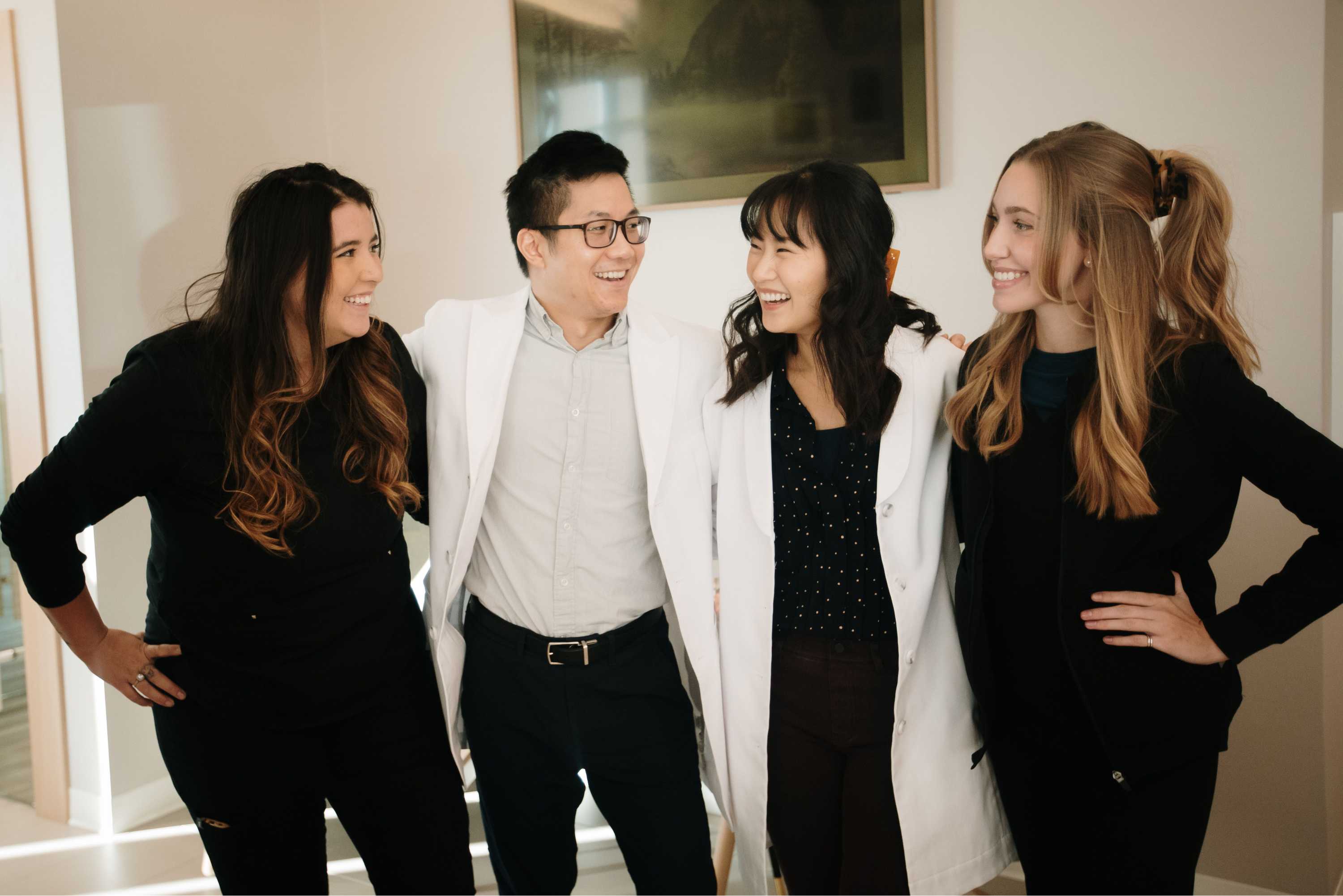 Dr. Lee and Dr. Ngai with the Newbury Dental team