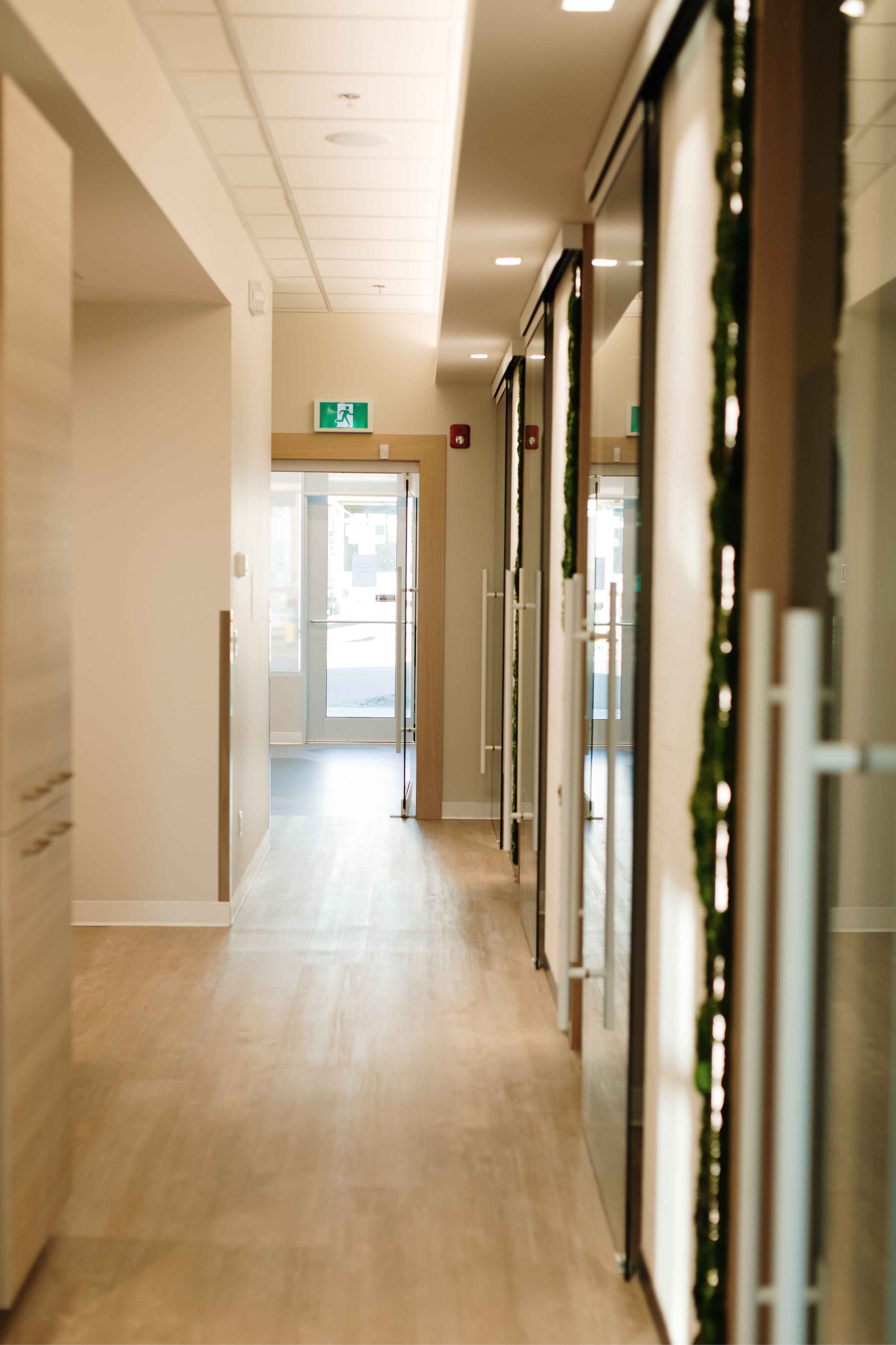 Hallway of Newbury Dental in Edmonton, Alberta, Canada