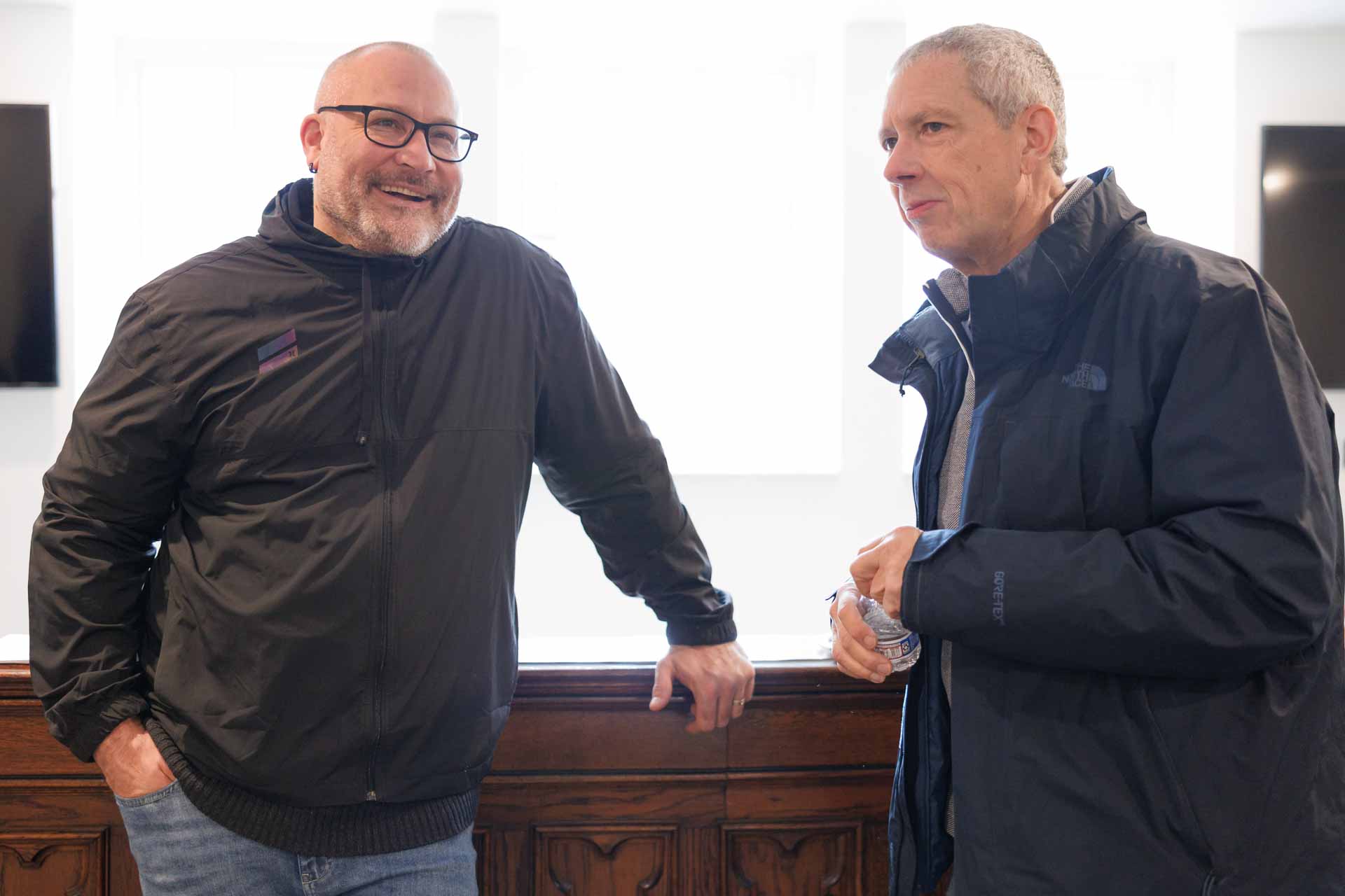 Informal conversation between ministry leaders at an ecumenical gathering