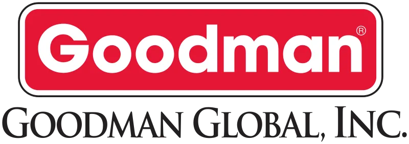 Goodman Global, Inc. logo with red and white corporate branding
