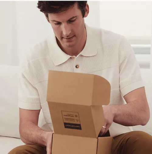 Man opening legacy box