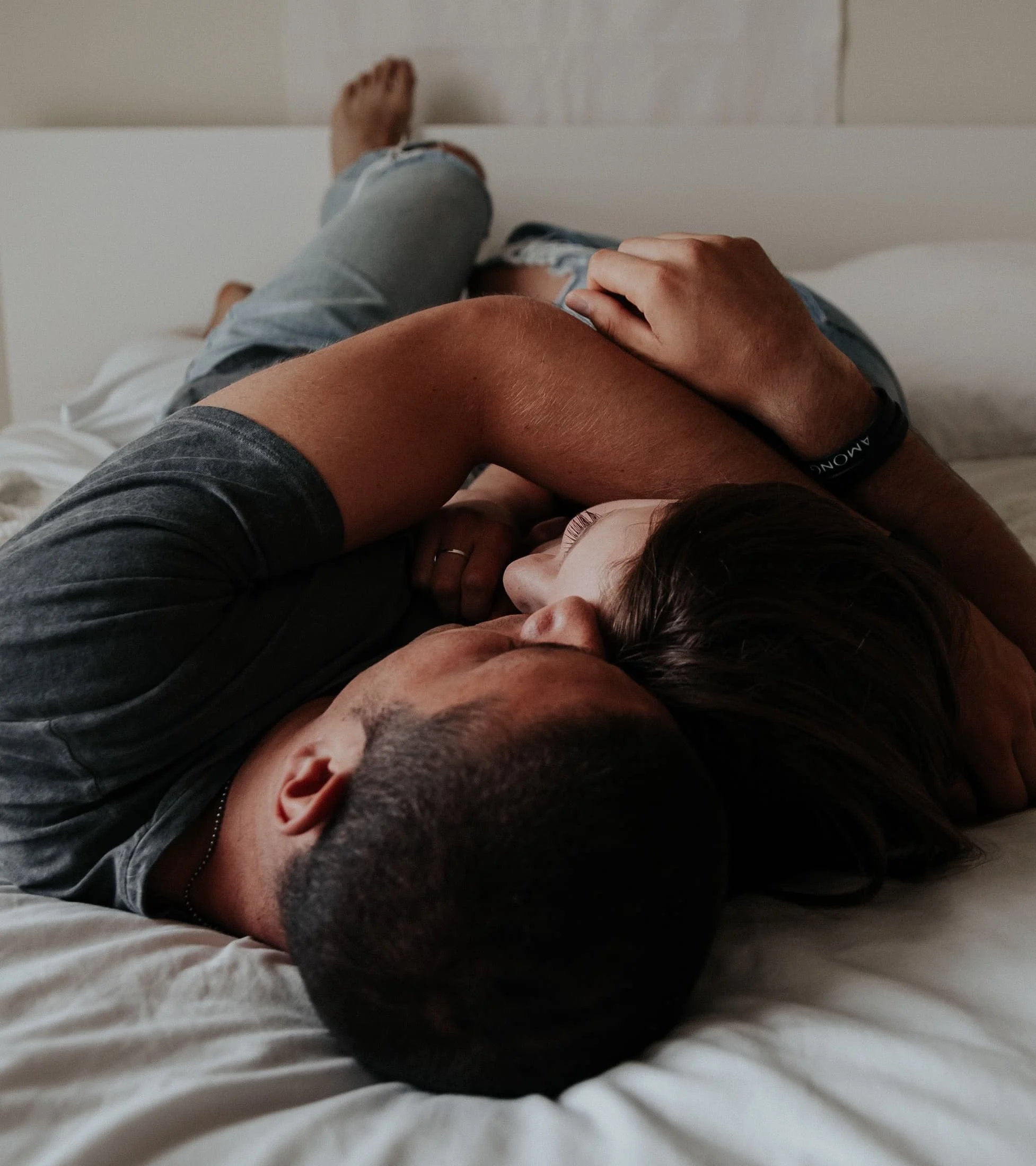couple with high libido embracing