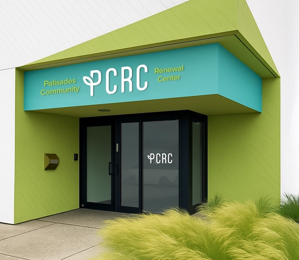 Exterior of the Palisades Community Renewal Center at 3112 Nebraska Avenue in Santa Monica, California.