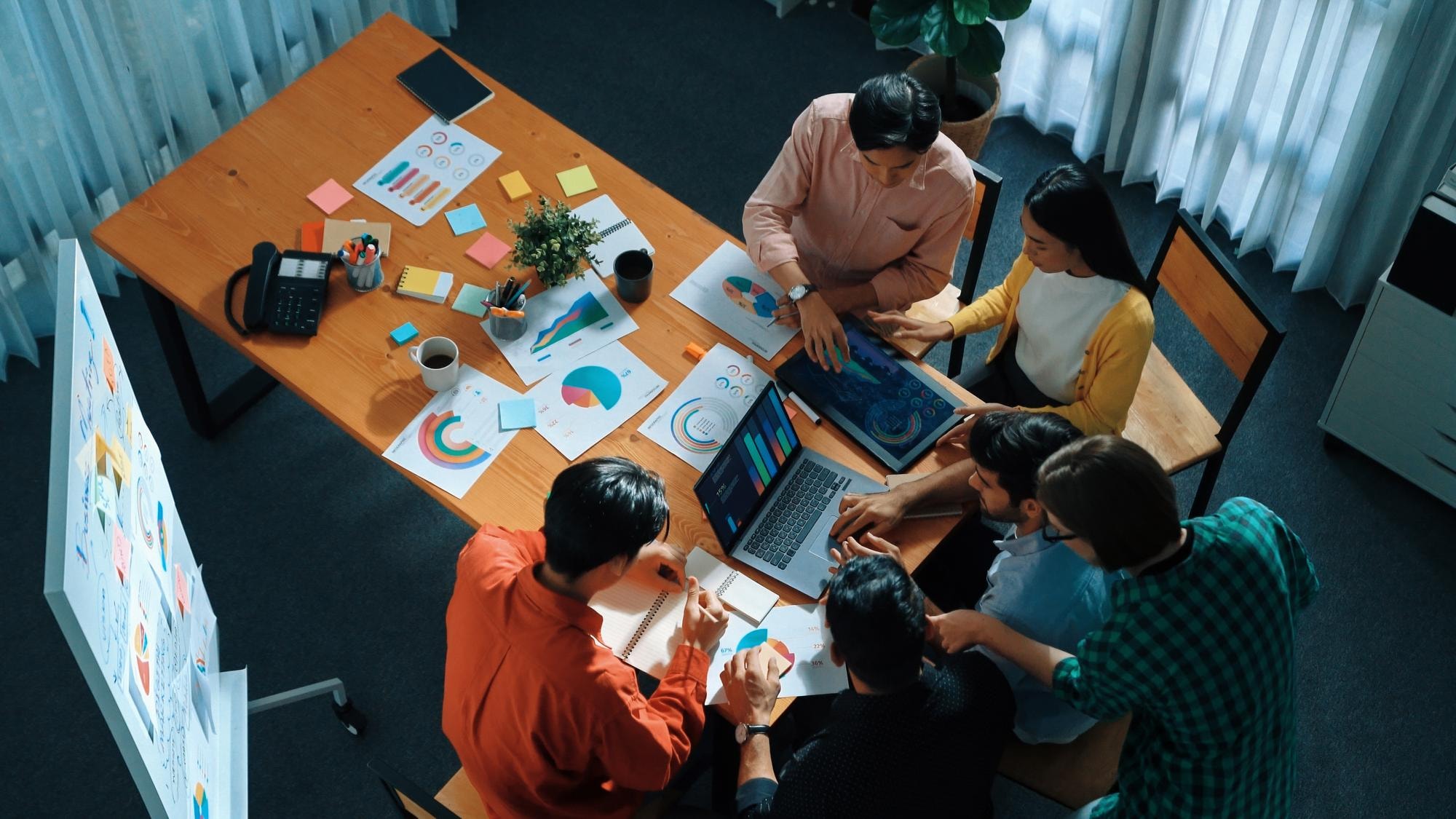Team members in a meeting