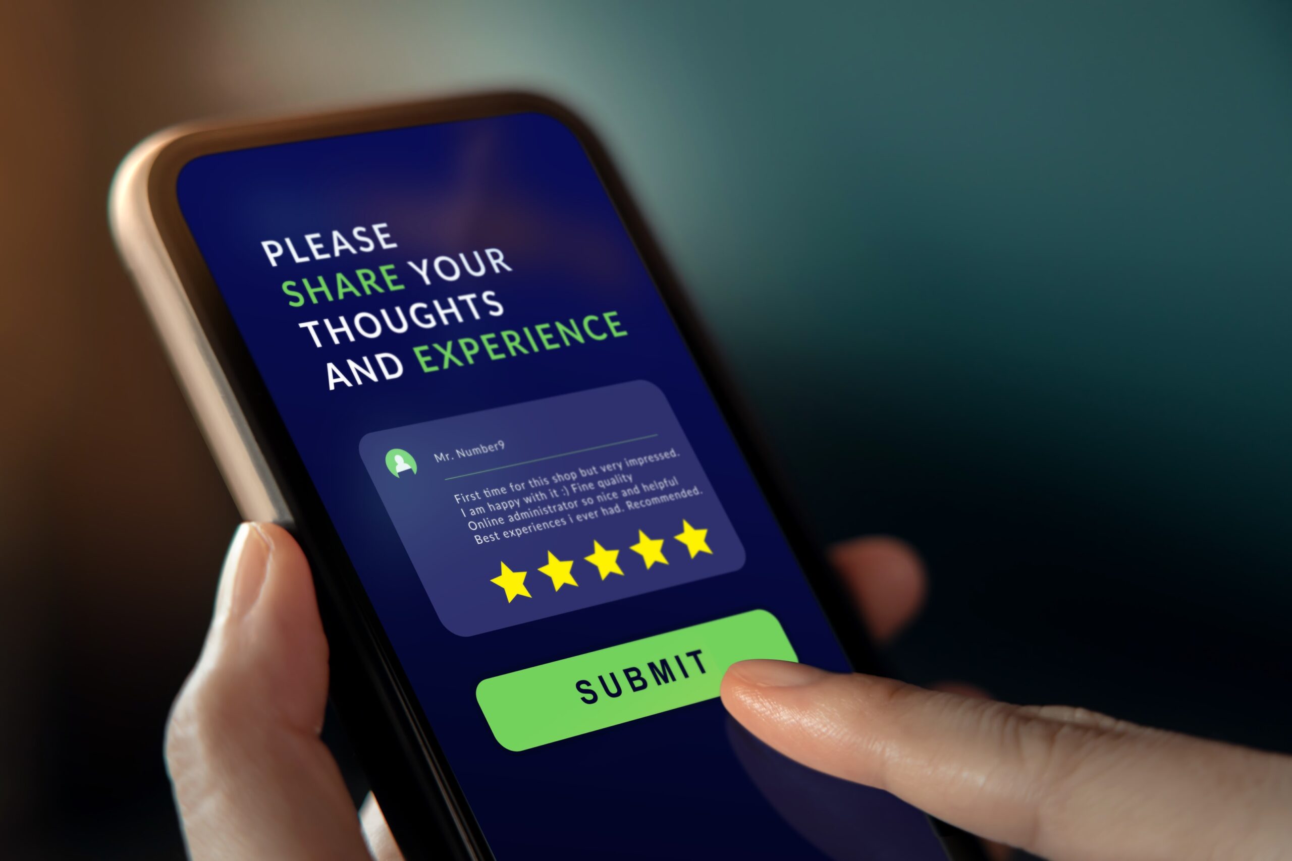 Person submitting a customer review