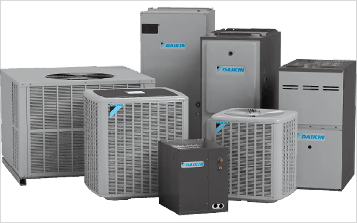 Collection of Daikin HVAC units and air conditioning systems