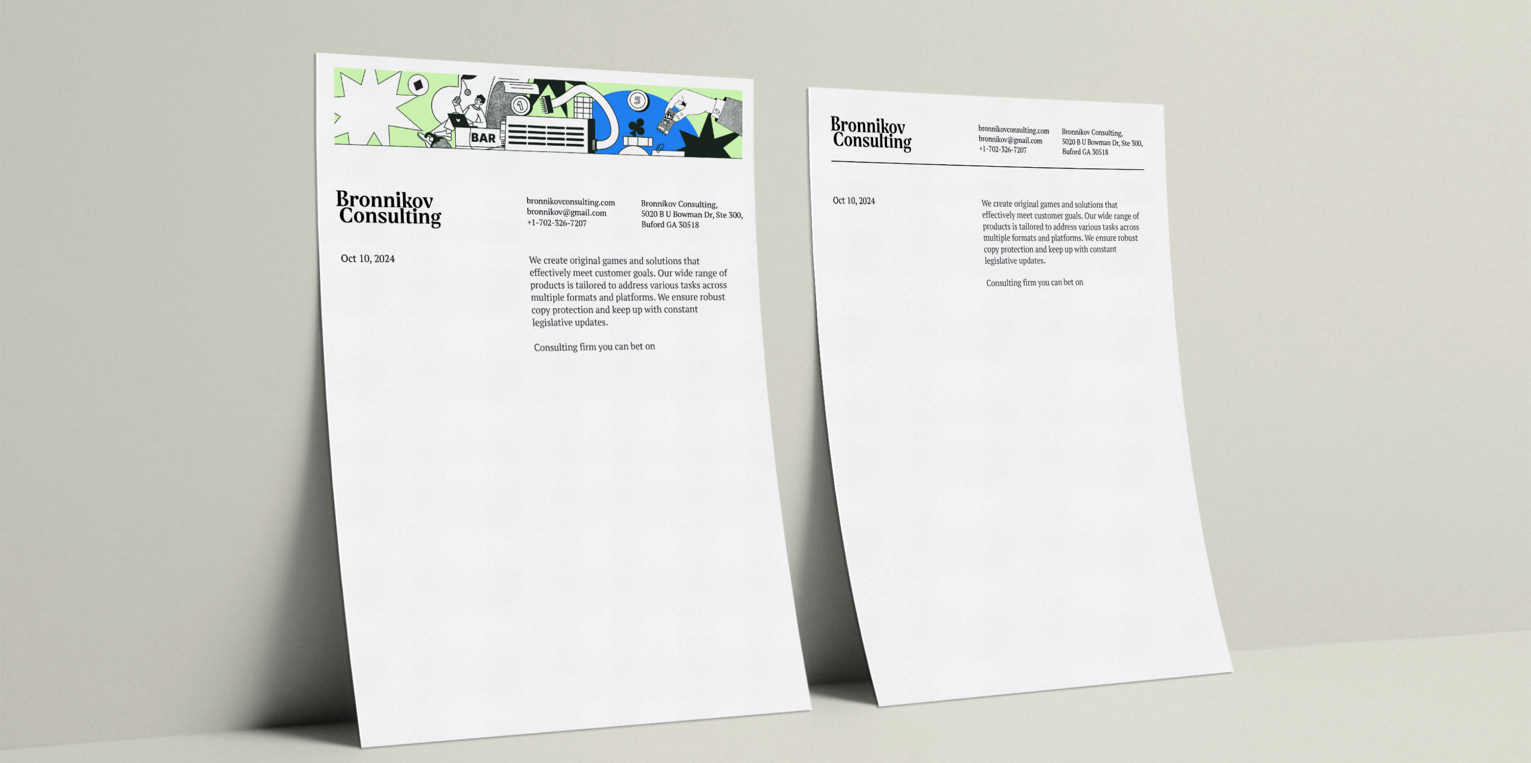 Brand building for Bronnikov Consulting