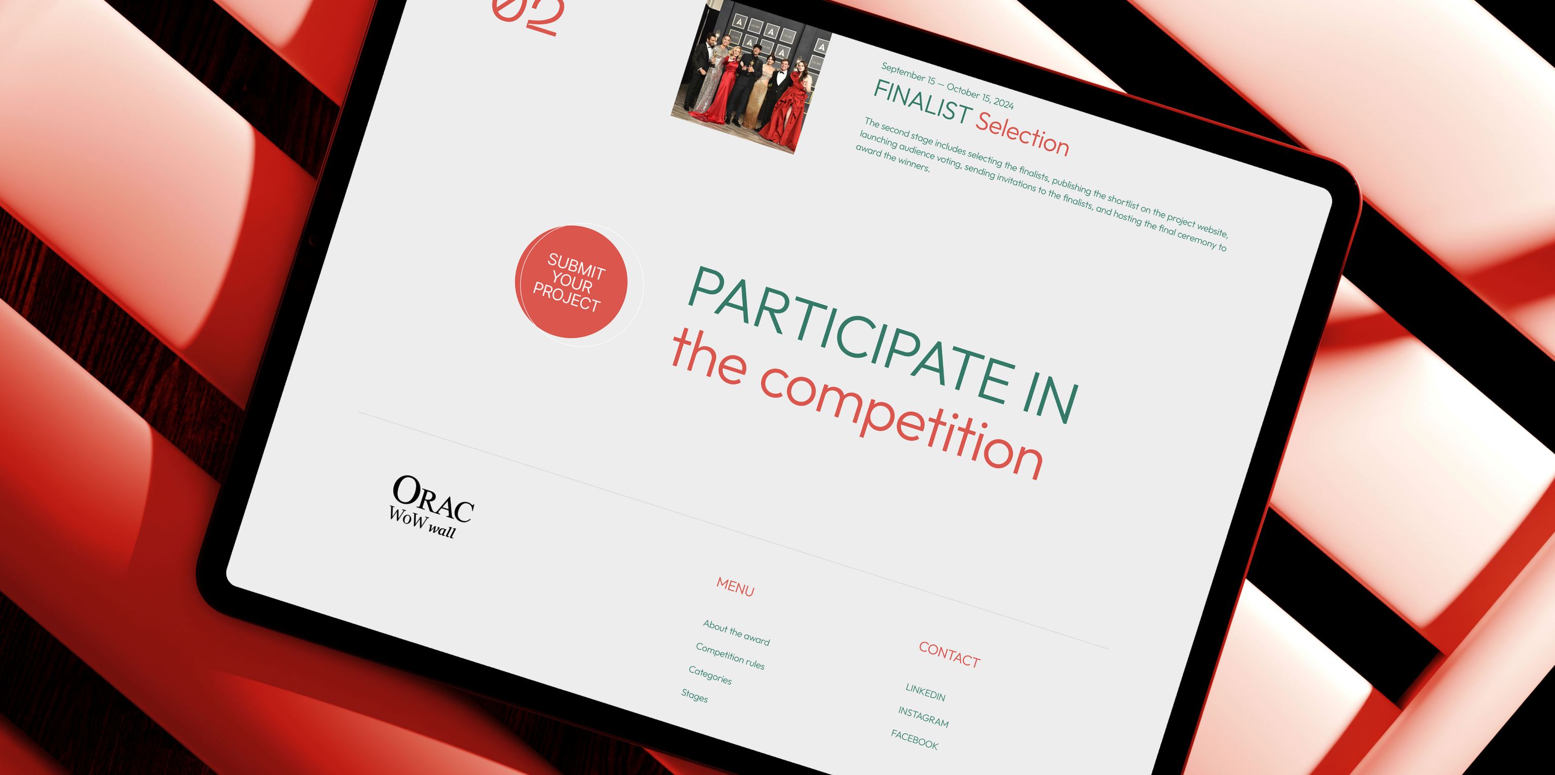 Landing Page for the Federal Design Competition for Interior Designers and Architects