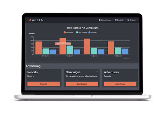 Adsta analytics dashboard