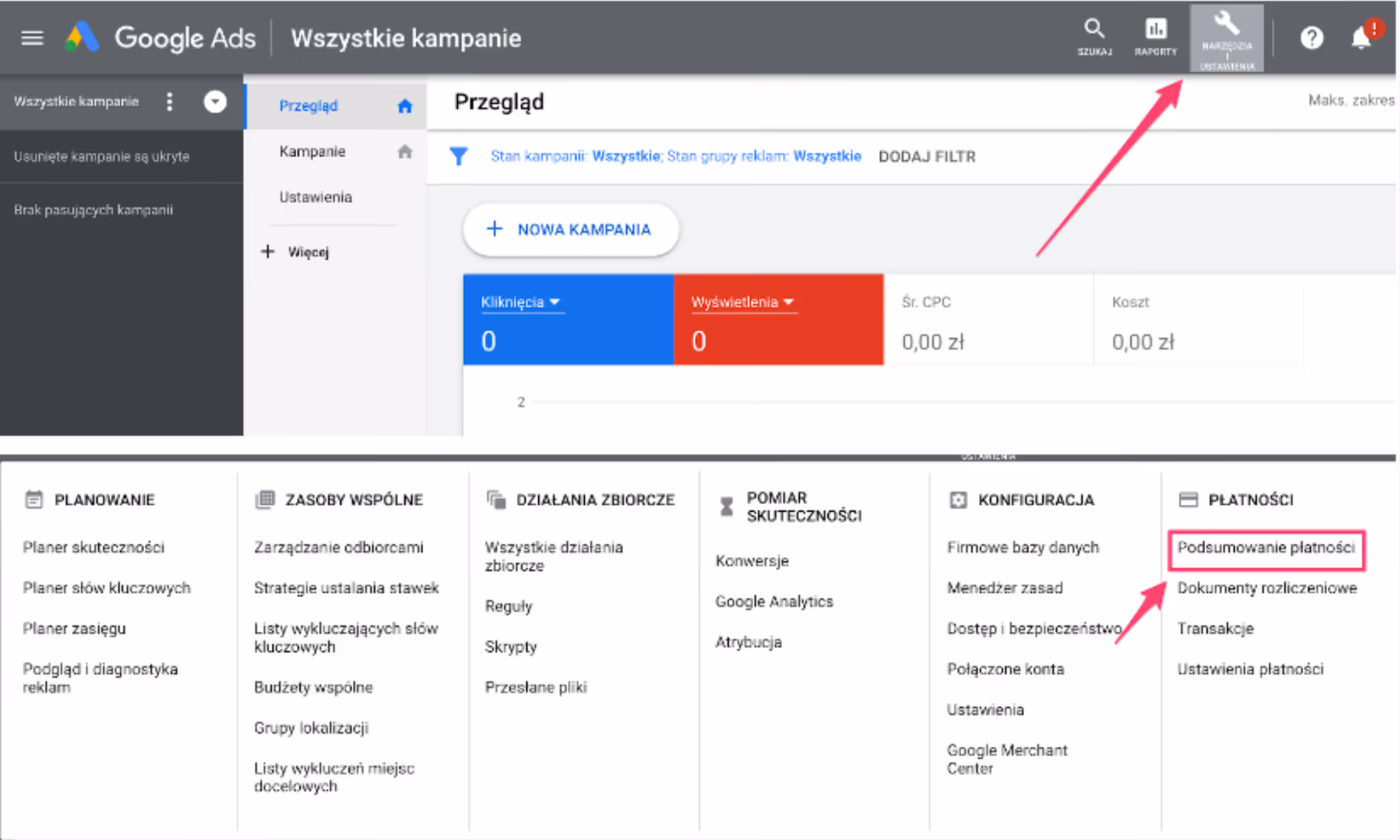 Screen Wybór modelu płatności