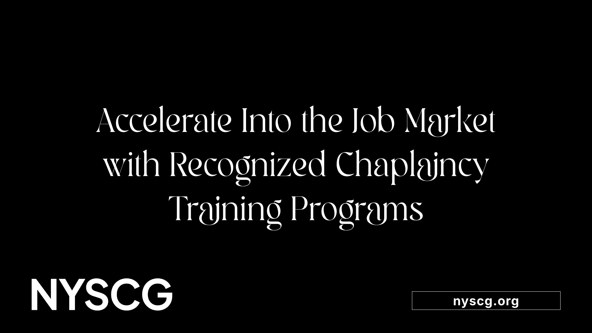 Accelerate Into the Job Market with Recognized Chaplaincy Training Programs