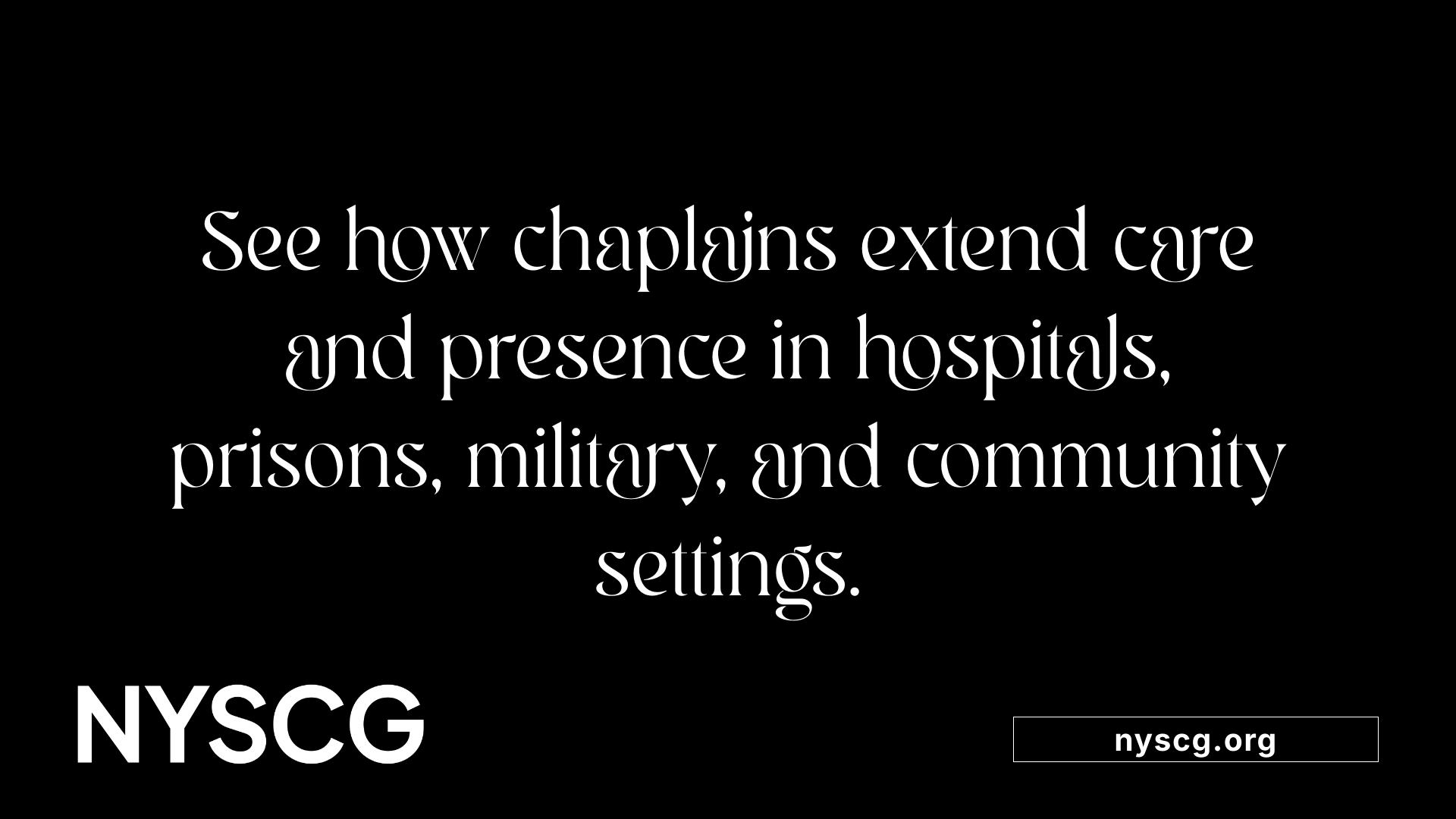See how chaplains extend care and presence in hospitals, prisons, military, and community settings.