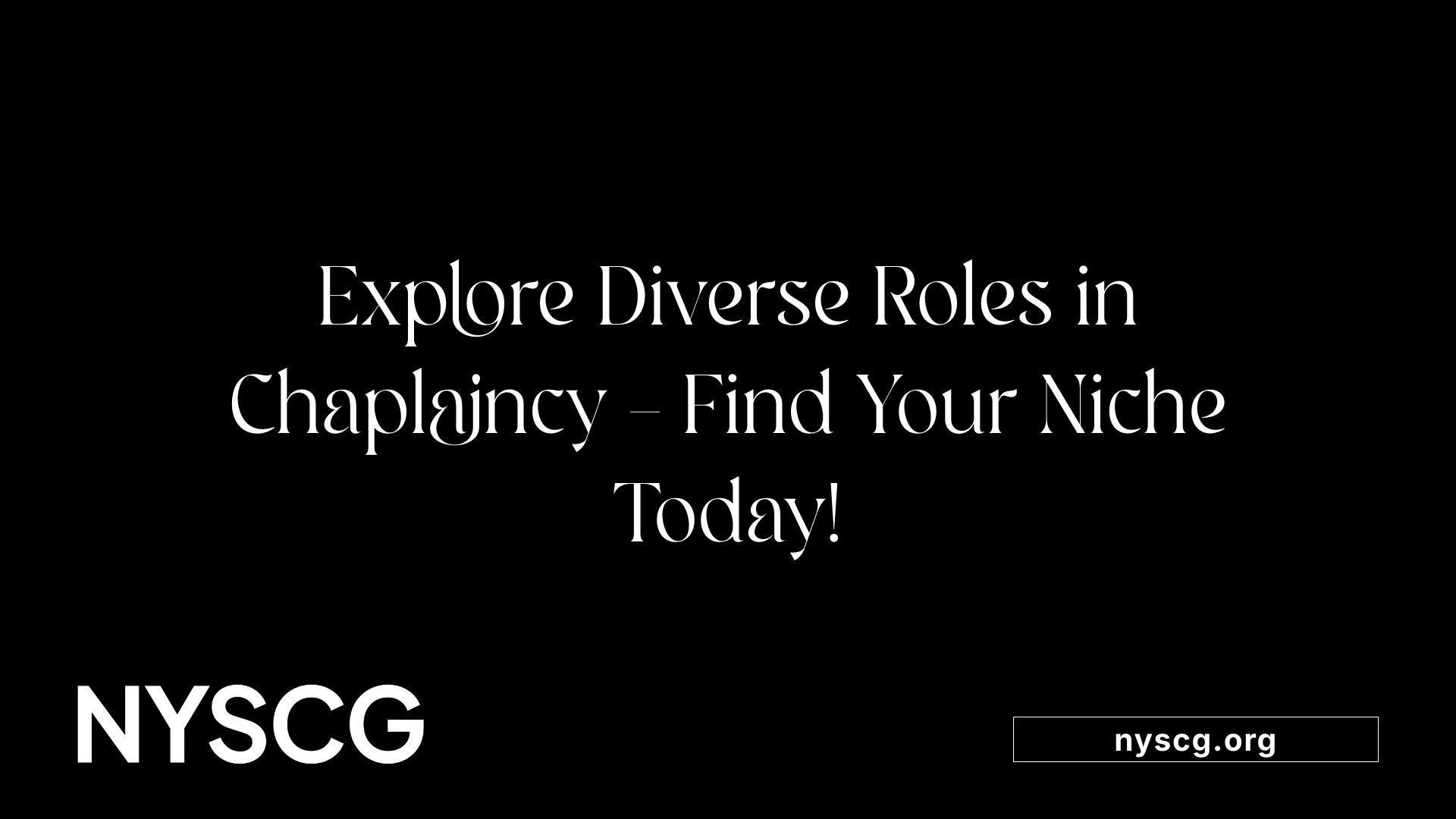 Explore Diverse Roles in Chaplaincy – Find Your Niche Today!