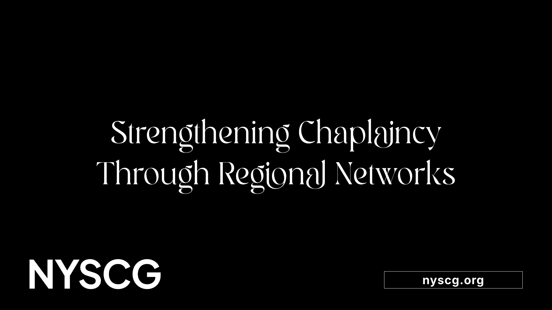 Strengthening Chaplaincy Through Regional Networks