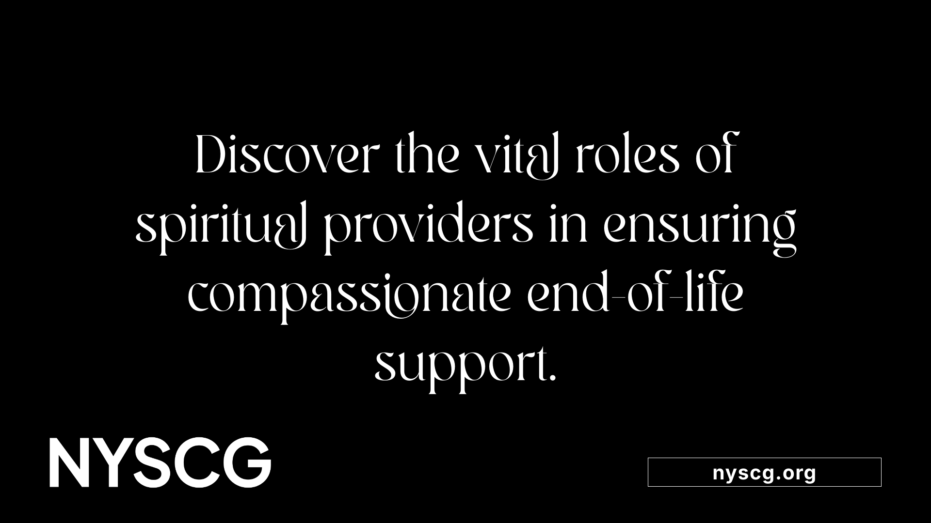 Discover the vital roles of spiritual providers in ensuring compassionate end-of-life support.