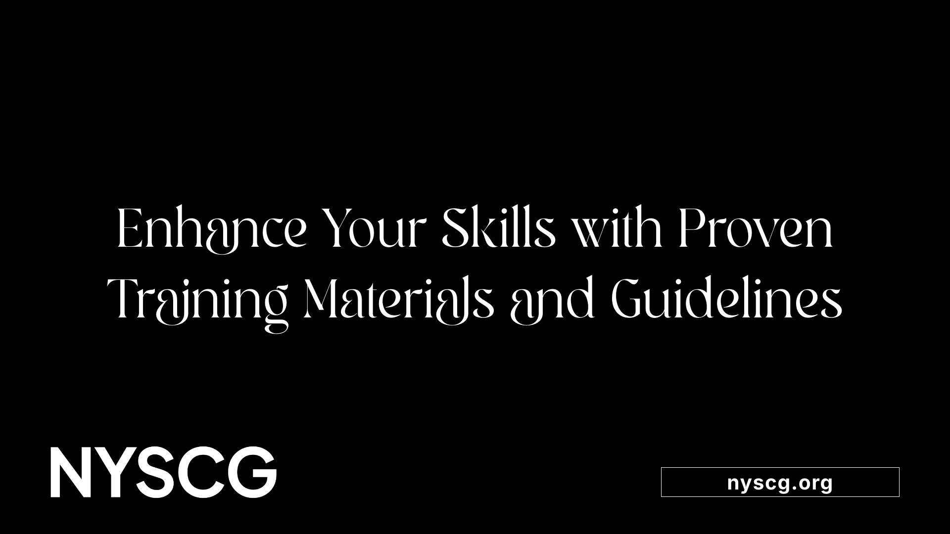 Enhance Your Skills with Proven Training Materials and Guidelines