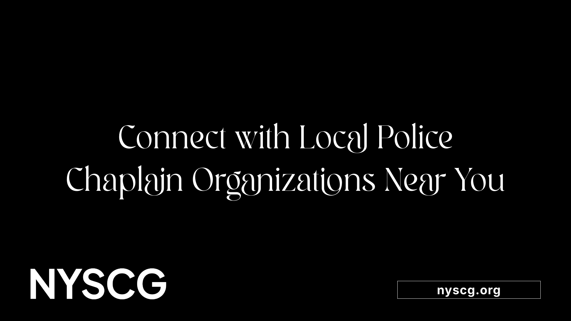Connect with Local Police Chaplain Organizations Near You