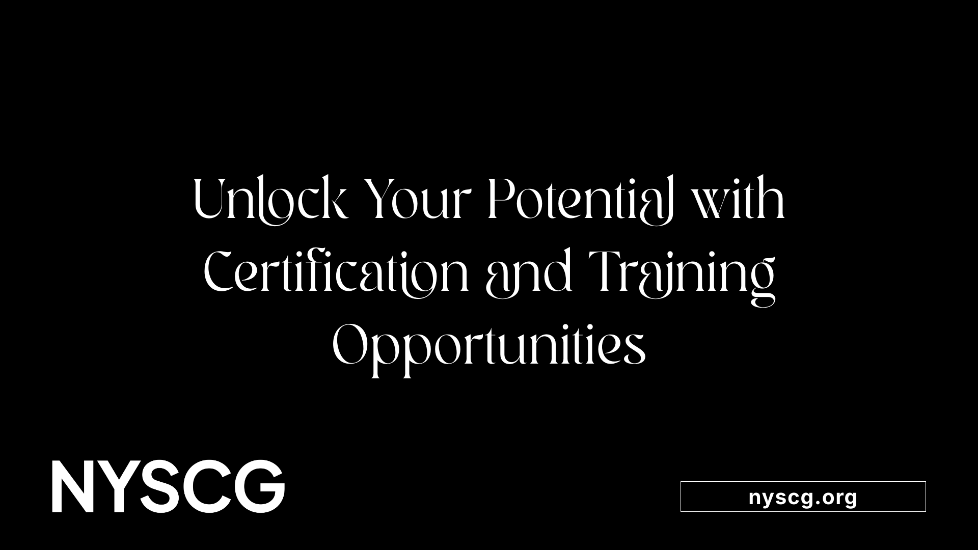 Unlock Your Potential with Certification and Training Opportunities