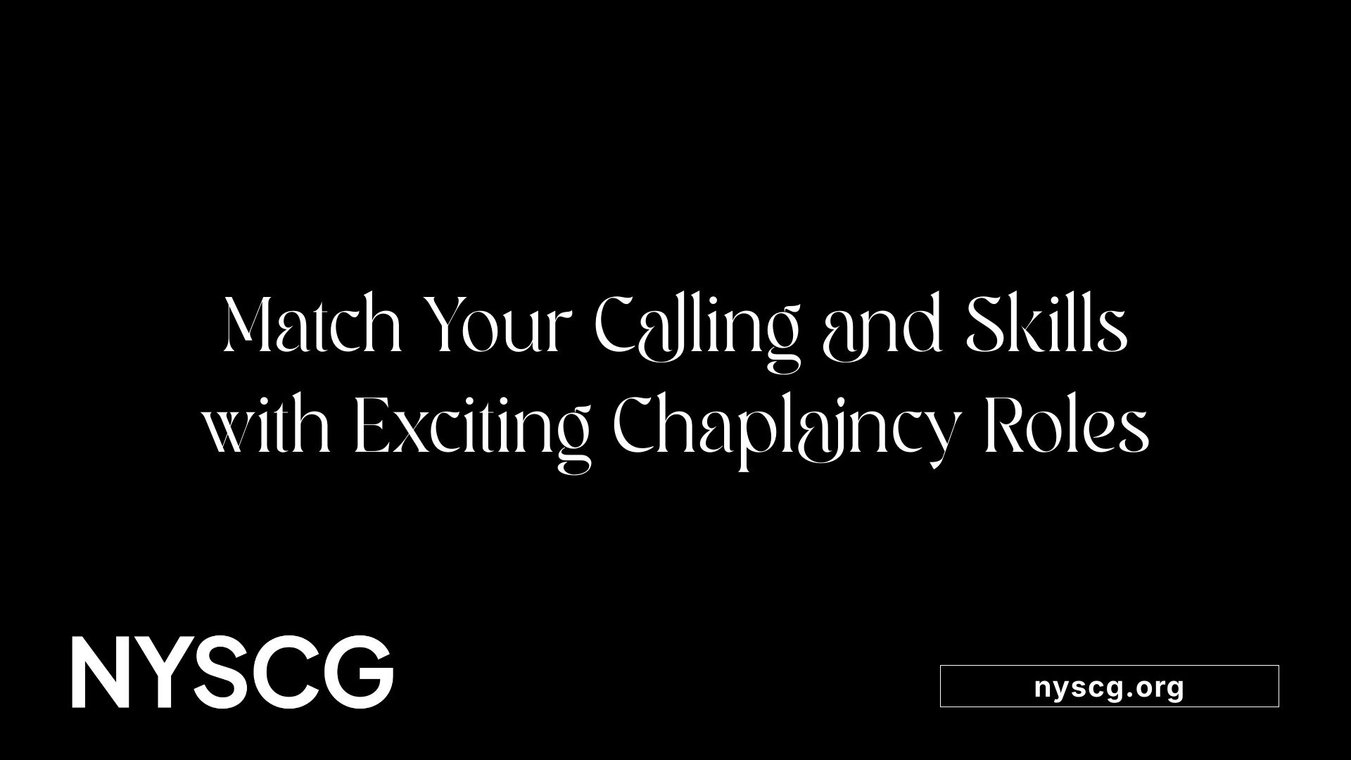 Match Your Calling and Skills with Exciting Chaplaincy Roles