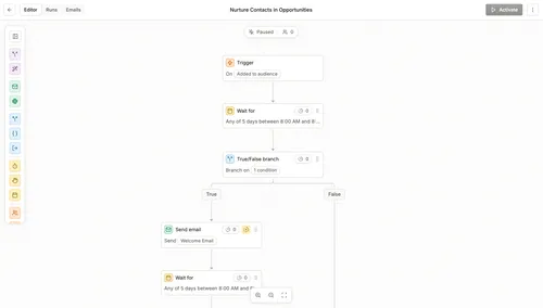 Image of the workflows editor in the conversion app