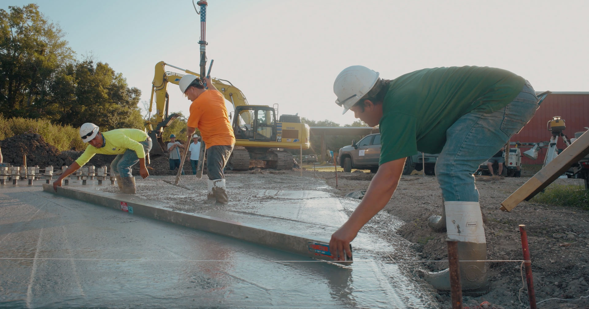 image of foundation frame with concrete
