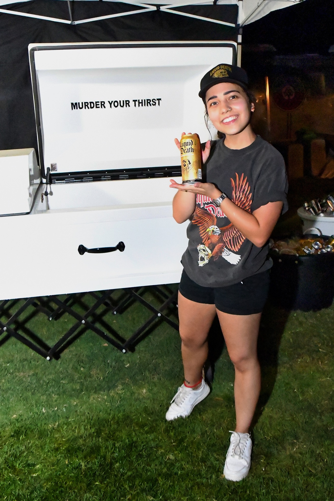 Professional event staff at a White Claw brand activation