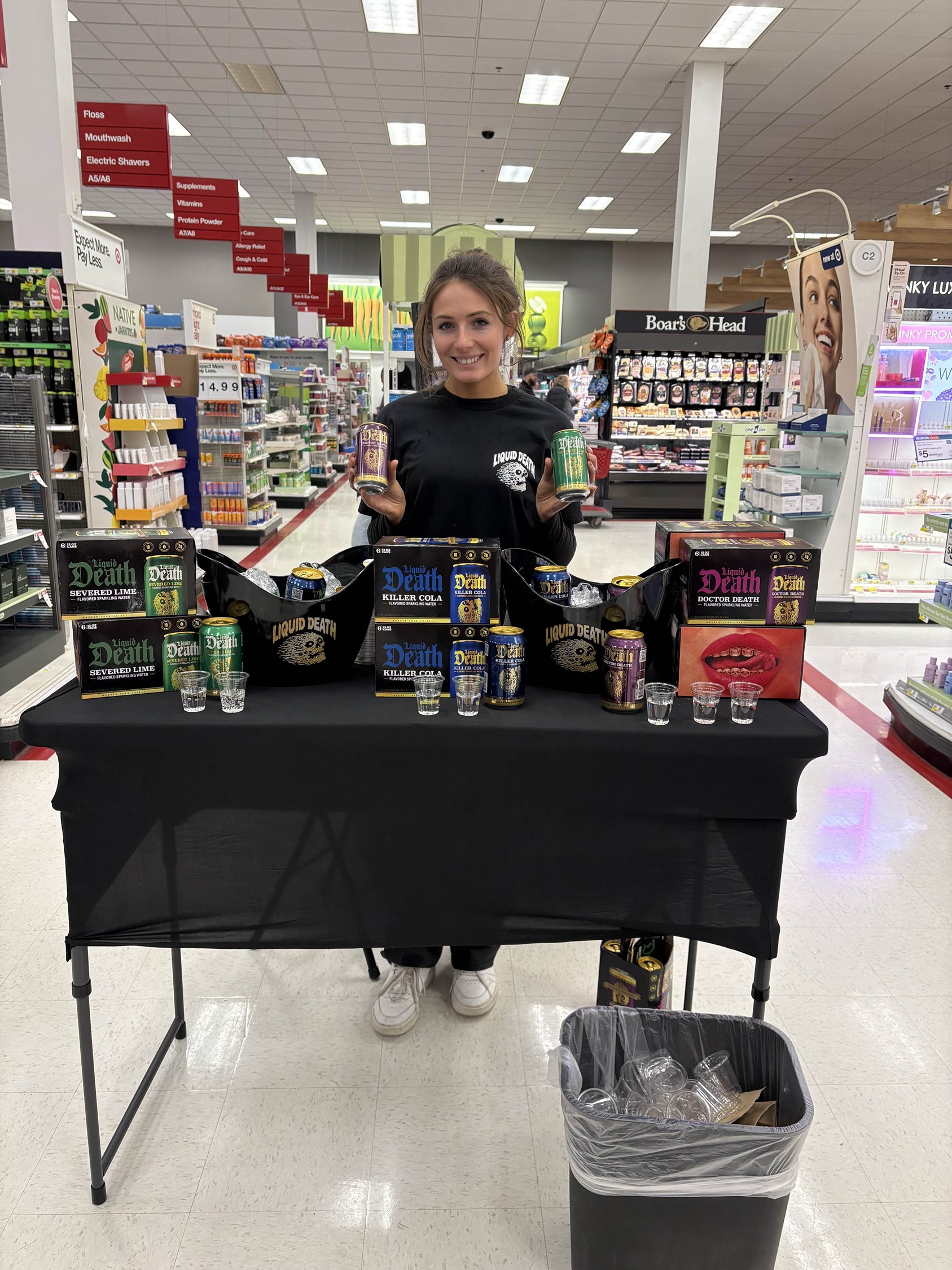 Ignite brand ambassadors at a Liquid Death event activation in Los Angeles