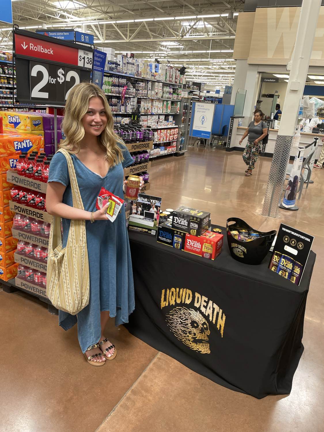 Professional event staff at a White Claw brand activation