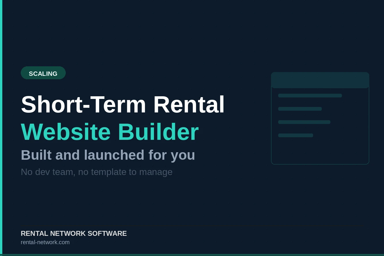 Short-Term Rental Website Builder: Built and Launched for You