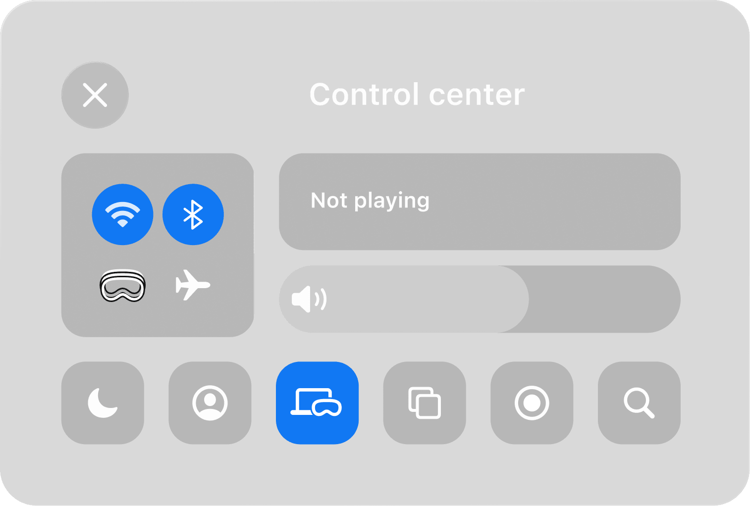 Control Center Floating - VR X Webflow Template