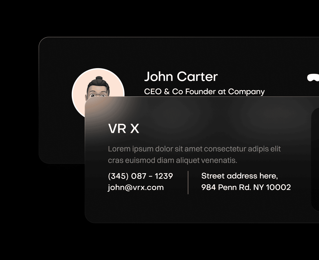 VR X - Email Signature - VR Productivity App Webflow Template