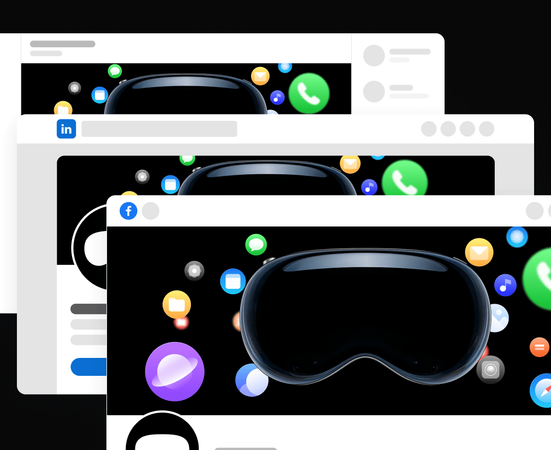 VR X - Social Media Assets - VR Productivity App Webflow Template