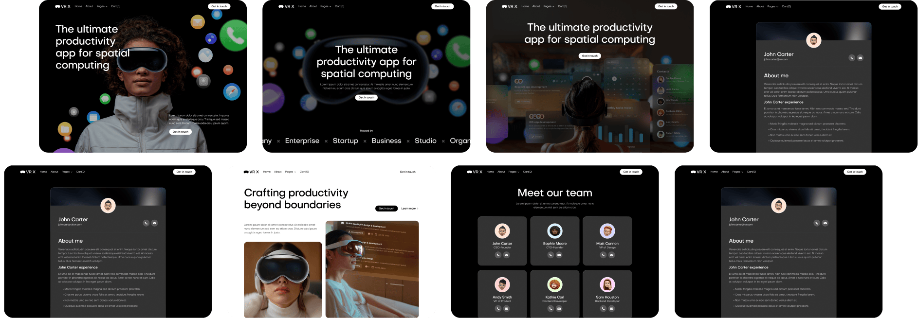 VR X - Vr Banner - VR Productivity App Webflow Template
