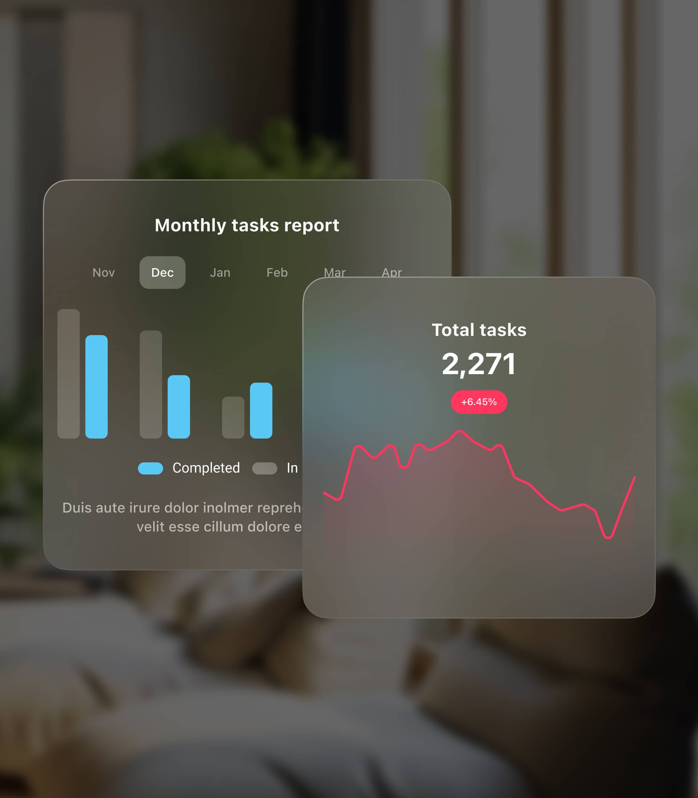 Dynamic progress visuals and statistics