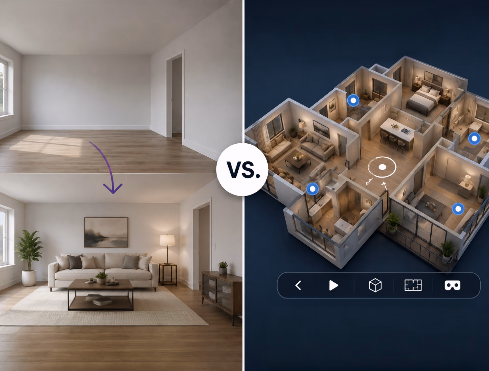 Virtual Staging vs. Virtual Tours: What Sells Faster?
