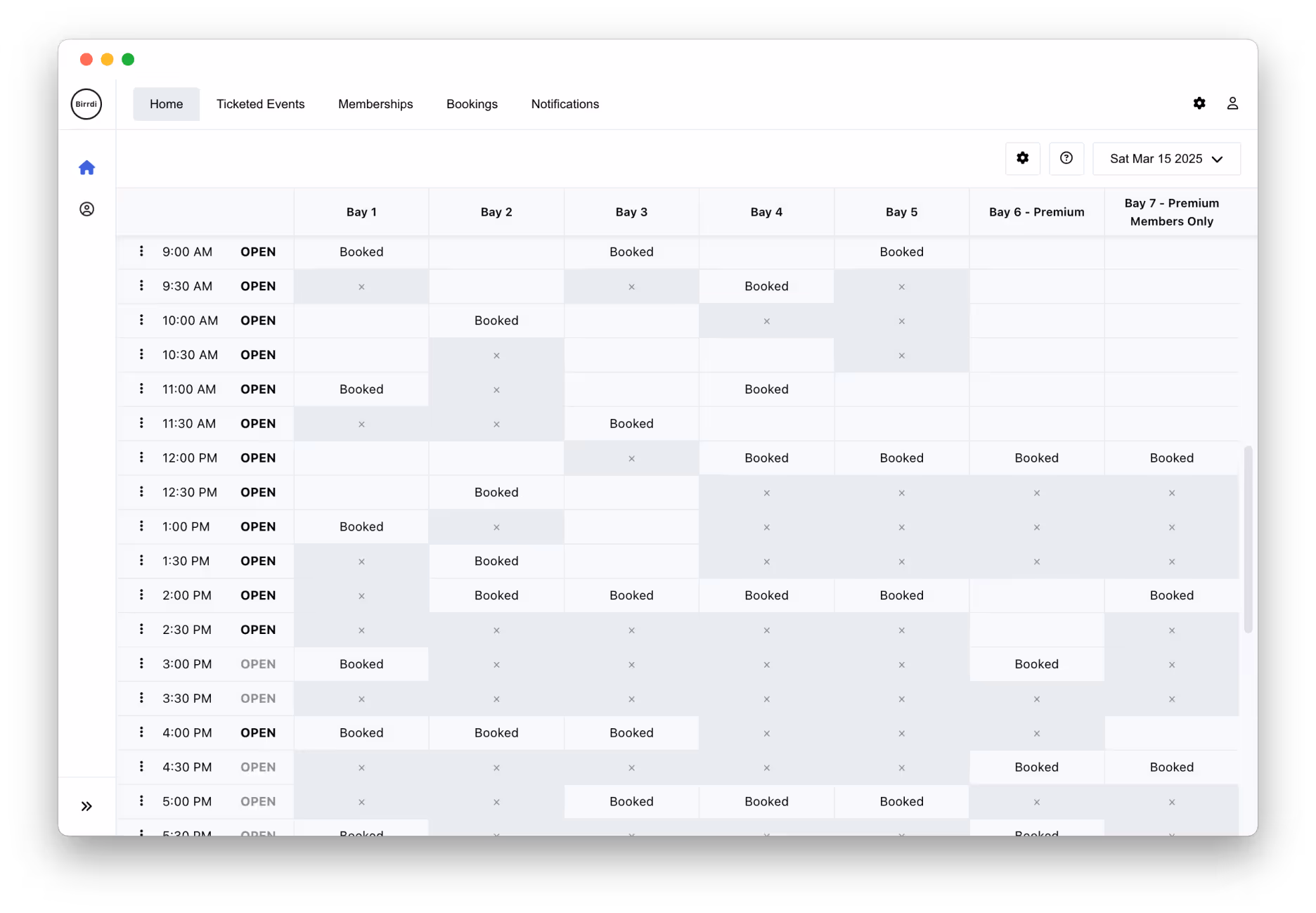 A scheduling interface showing weekly availability for different time slots from 9:00 AM to 4:30 PM. Each day is labeled from Day 1 to Day 7, with Day 7 marked as a 'Freedom Intensive Day.' Time slots are marked as 'OPEN,' 'Booked,' or 'Student.' The left sidebar contains navigation icons, and the top menu includes tabs for 'Tutored Zooms,' 'Underviews,' 'Overlaps,' and 'Notifications.