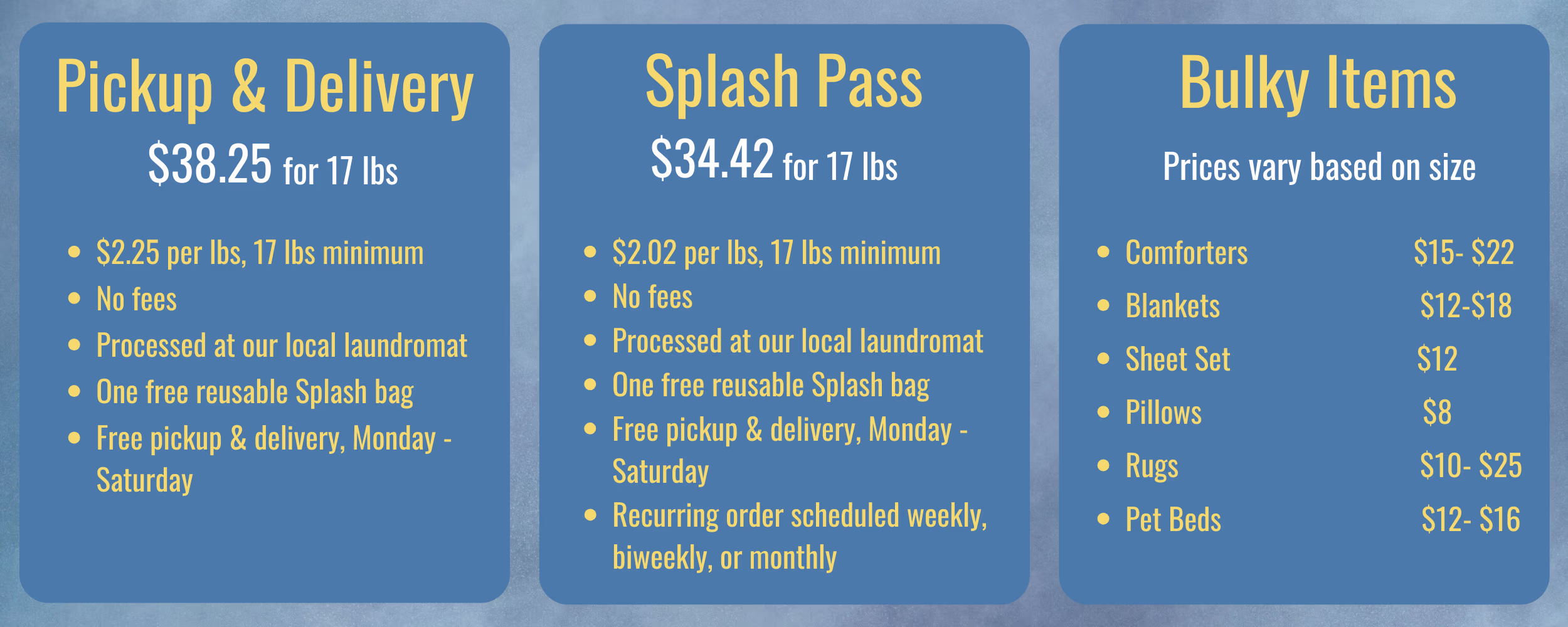 pickup and delivery pricing general