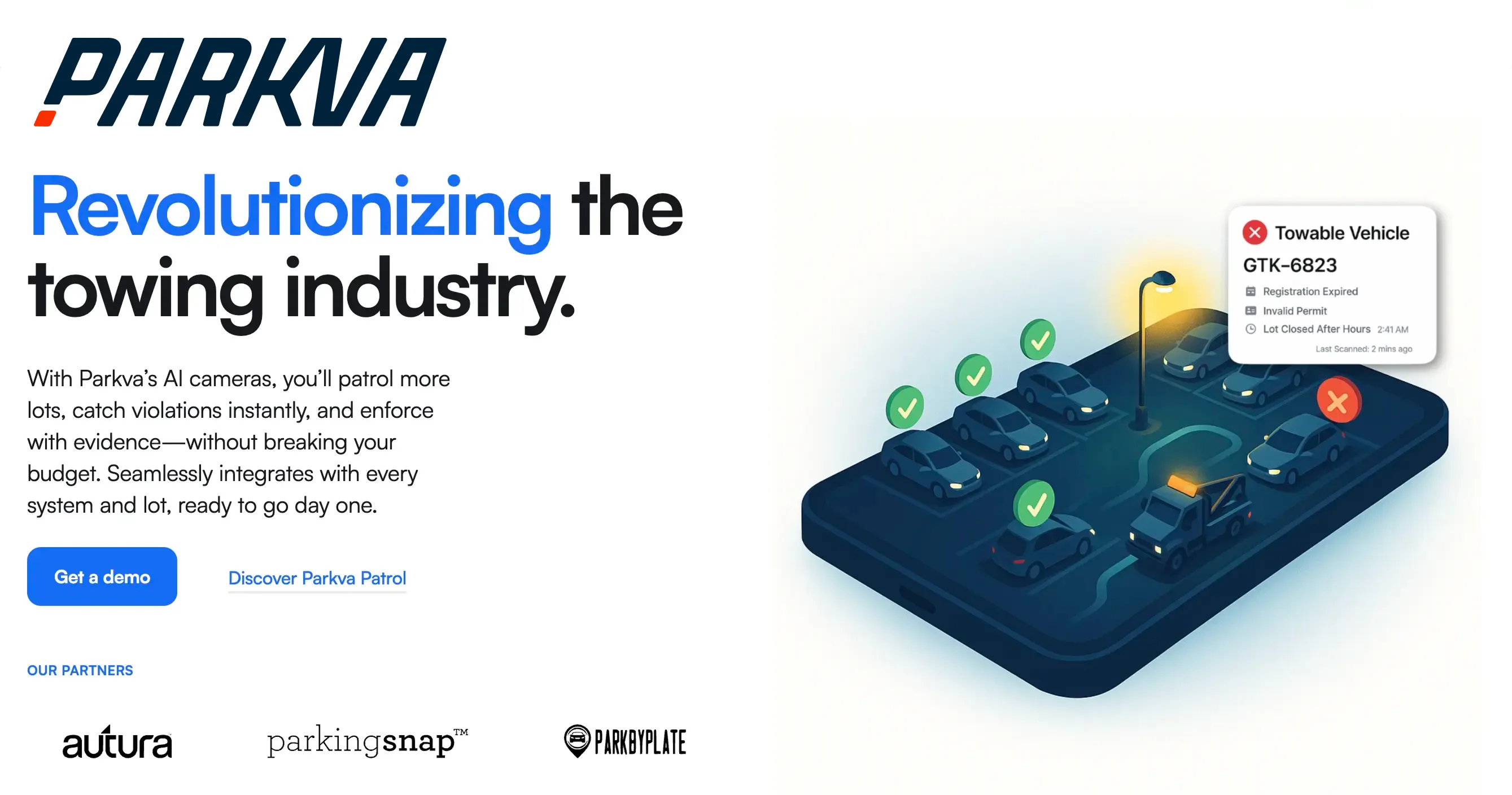 Parkva Patrol: AI Mobile LPR Cameras for Tow Trucks and Patrol | Parkva