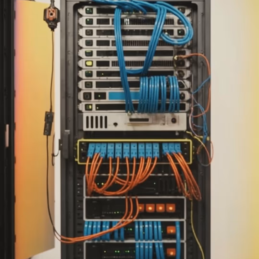 High-performance smart home network rack with structured cabling and enterprise-grade routers installed by Totally Wired Electric for luxury estates.