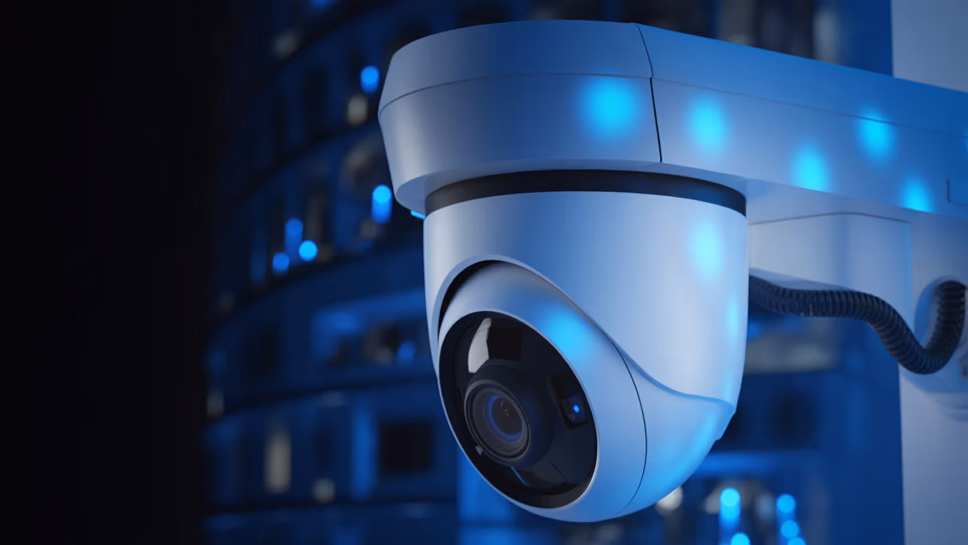 High-definition smart security camera for luxury home surveillance with remote monitoring, installed by Totally Wired Electric in Southern California.