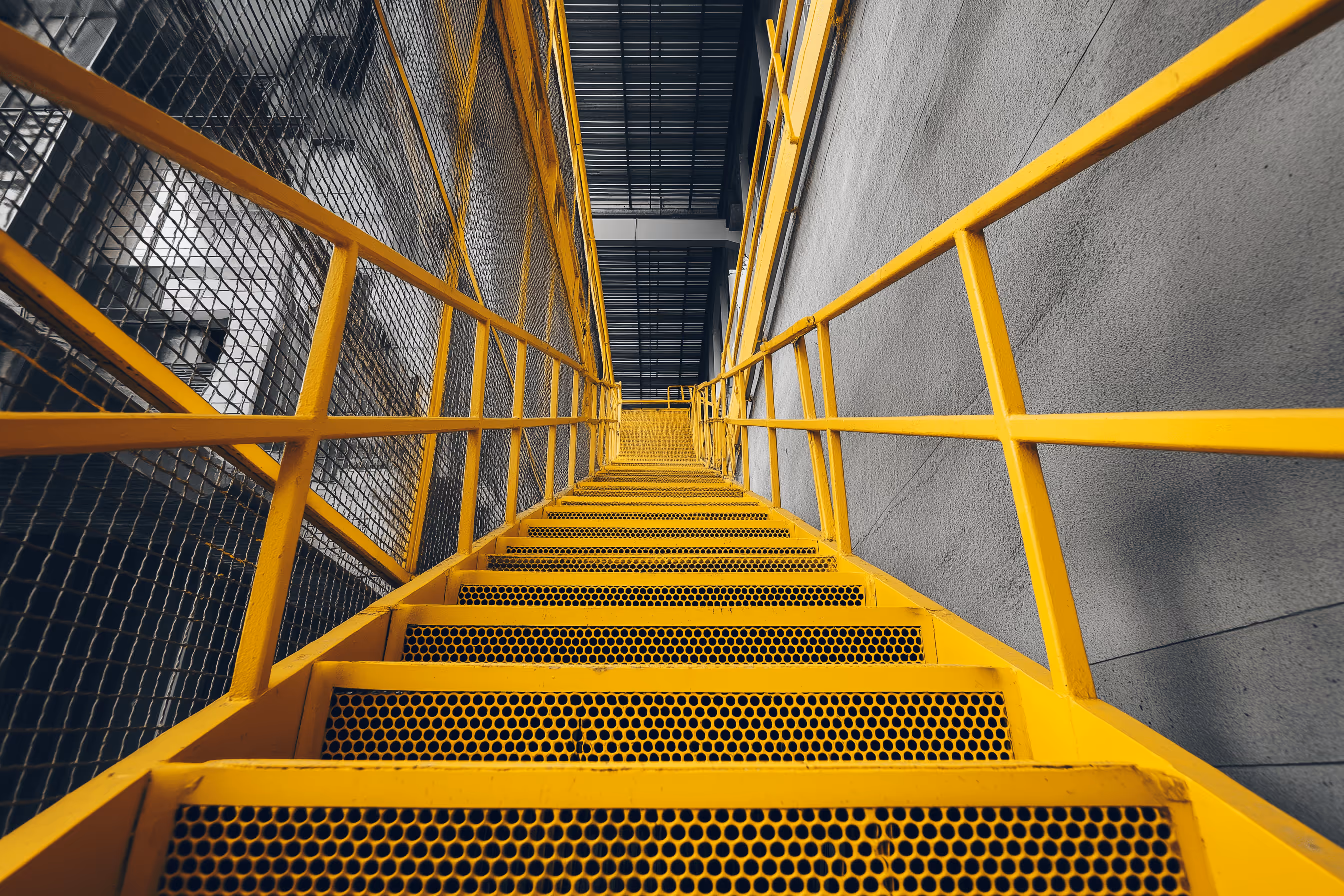 Custom steel staircase and platform fabrication and installation