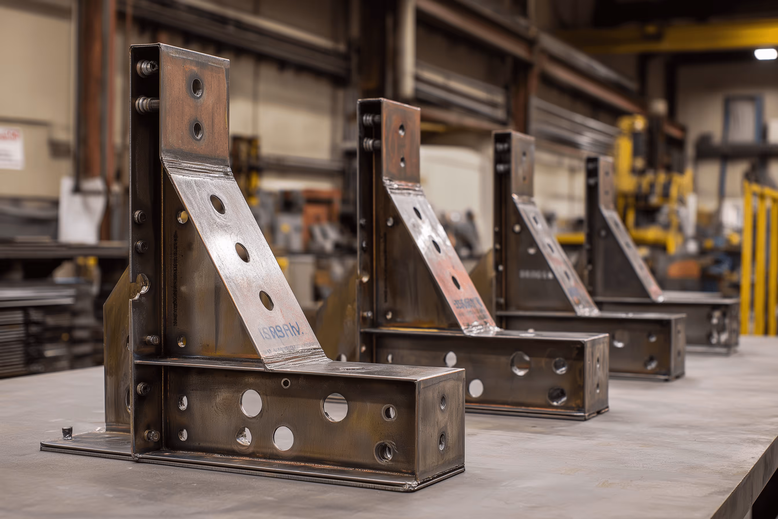 Industrial steel stairs and platform construction