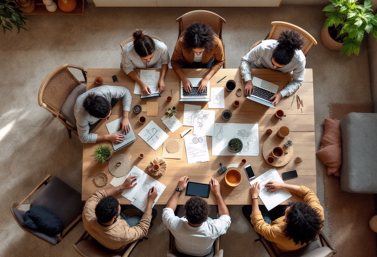 image of diverse group collaboration (for a hr tech)