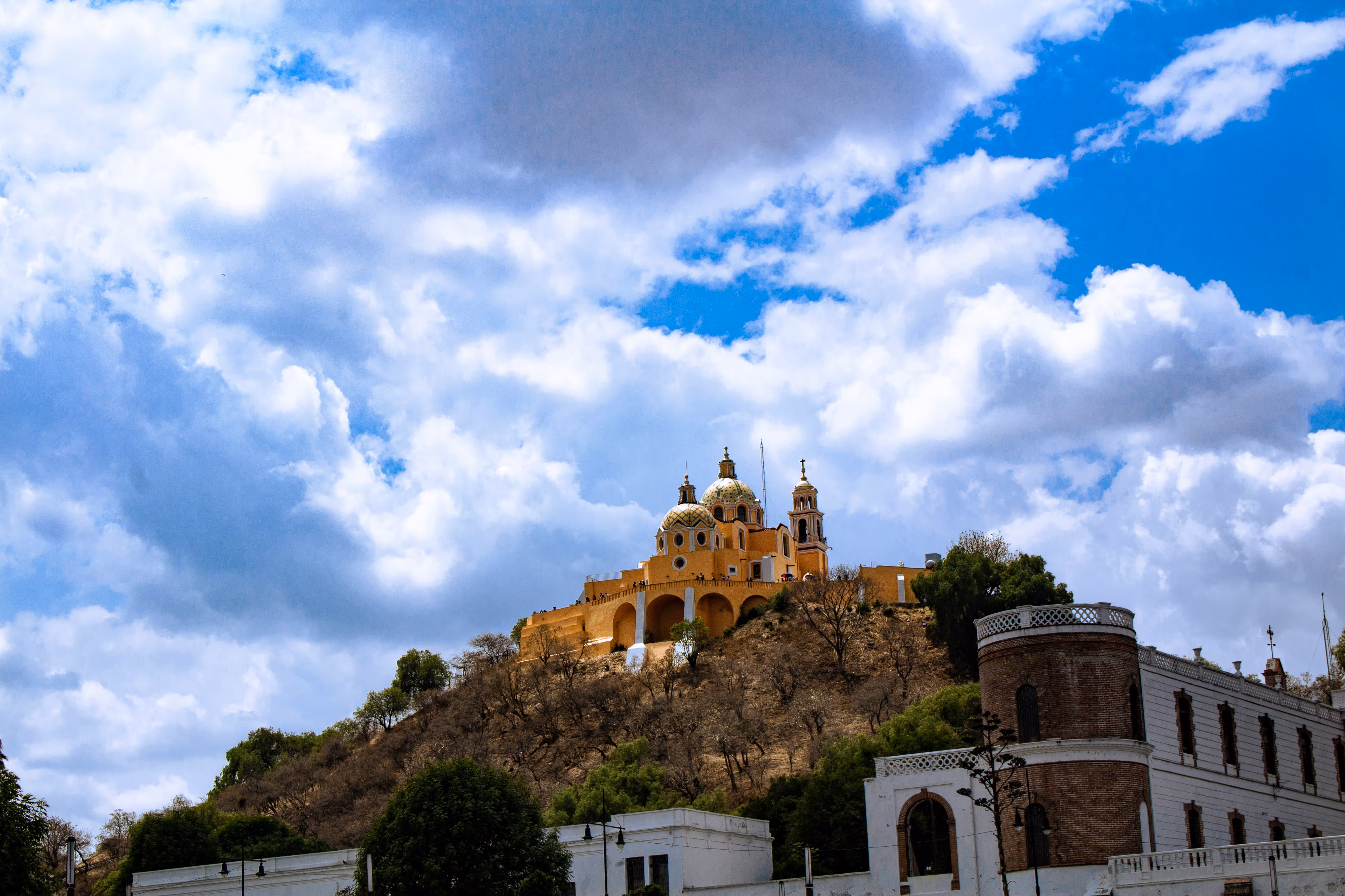 Church on hill in Mexico.