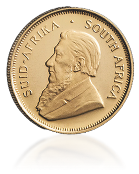 the tails end of the Krugerrand coin.