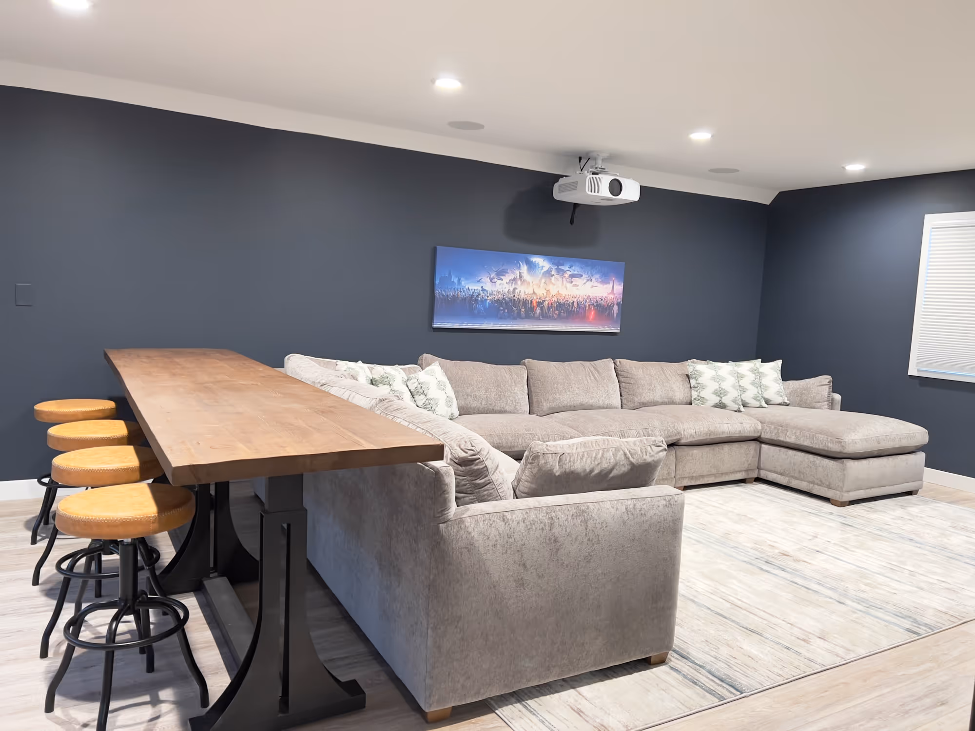 Short Term Rental Interior Design Media Room