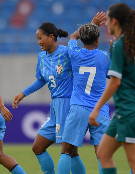 Nirmala Devi was all smiles after scoring her first international goal, helping India cruise to a 5-0 win over Iraq in their AFC Women’s Asian Cup Australia 2026™ Qualifiers Group B tie on Wednesday.