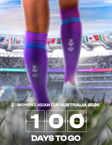 100 days to o until the AFC Women's Asian Cup 2026 kicks off