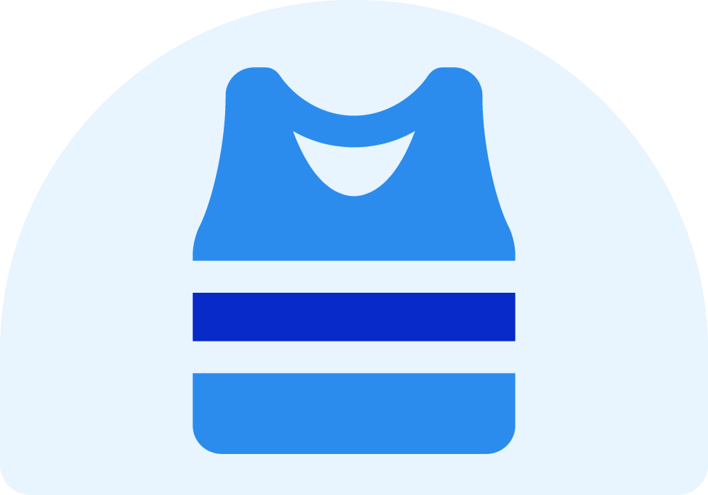 Reflective vest and light for safety